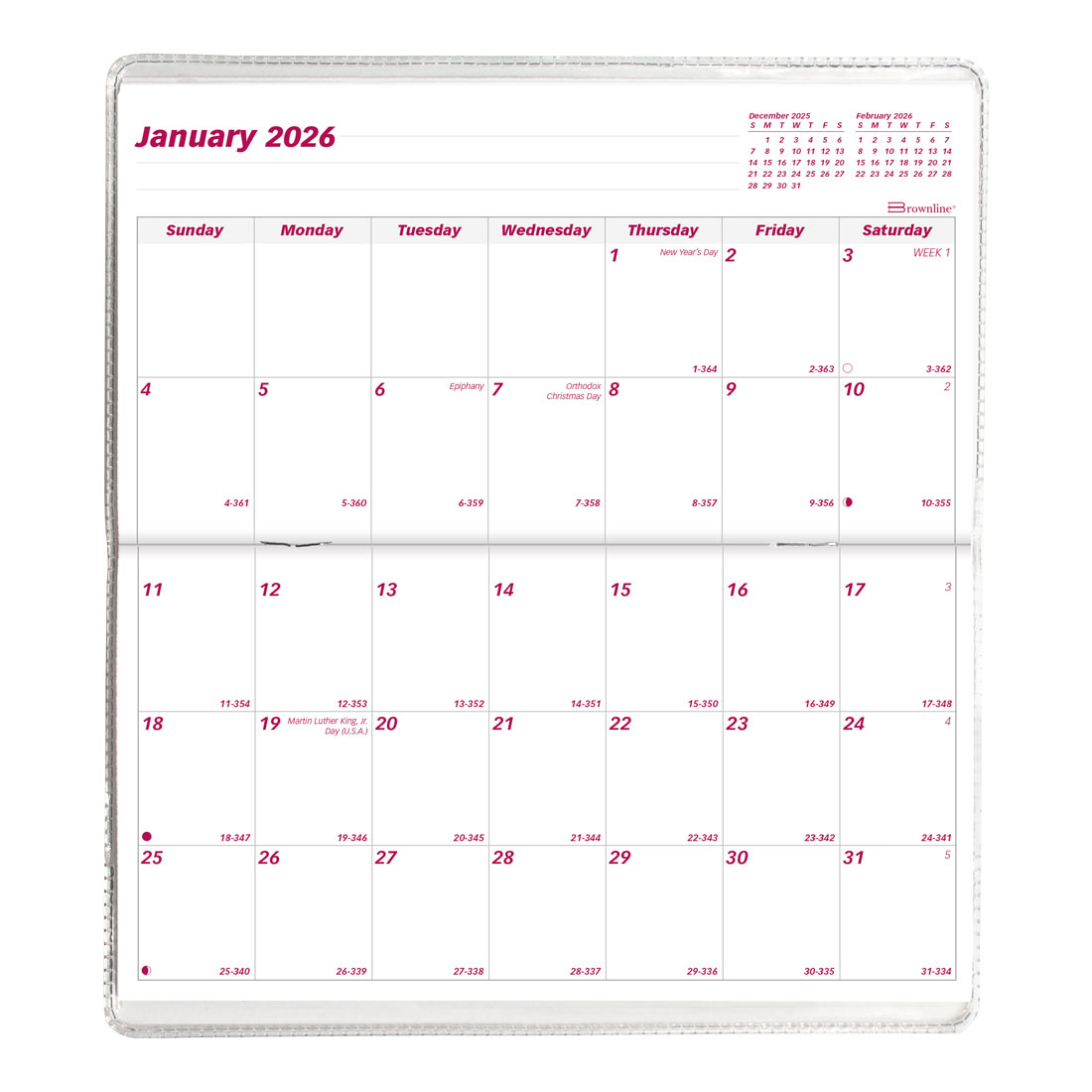 Two-Year Monthly Pocket Planner, Assorted Designs 2026-2027, Brownline CA424.ASX-26 #colour_default-title
