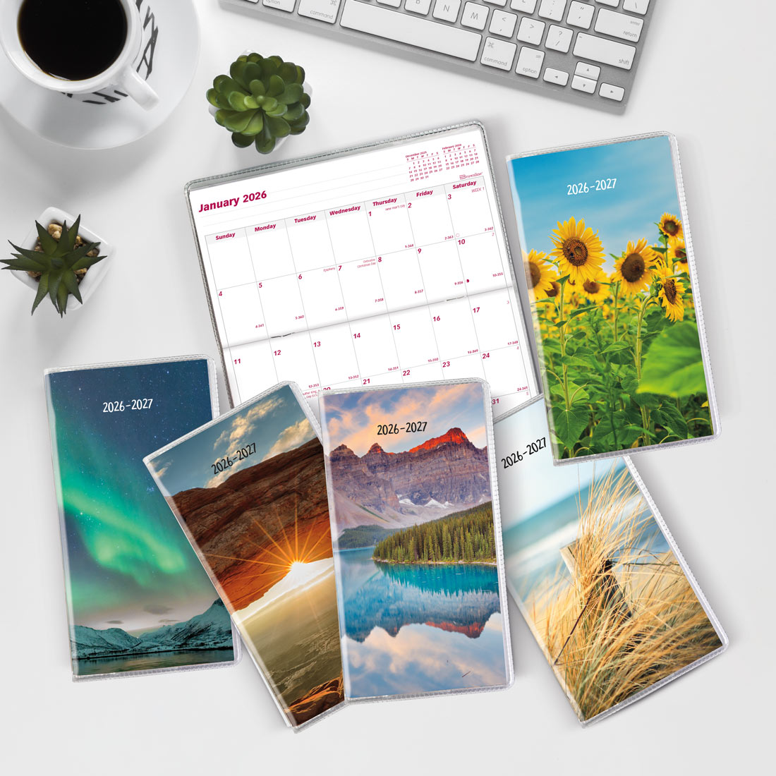 Two-Year Monthly Pocket Planner, Assorted Designs 2026-2027, Brownline CA424.ASX-26 #colour_default-title