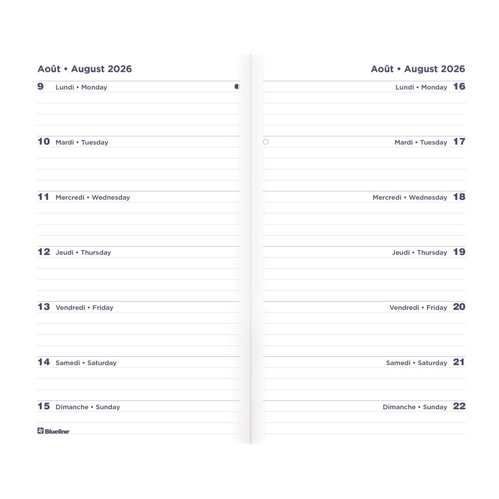 Blueline 17-Month Two-Week Pocket Planner, Assorted Designs, 2026-2027, Bilingual CA5626B.ASX
