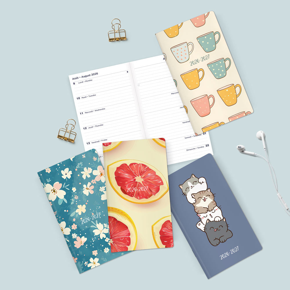 Blueline 17-Month Two-Week Pocket Planner, Assorted Designs, 2026-2027, Bilingual CA5626B.ASX