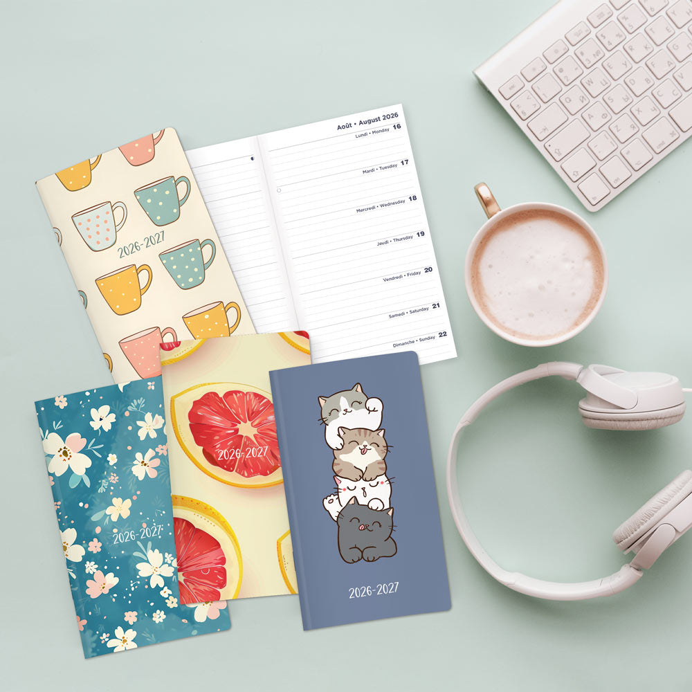 Blueline 17-Month Two-Week Pocket Planner, Assorted Designs, 2026-2027, Bilingual CA5626B.ASX