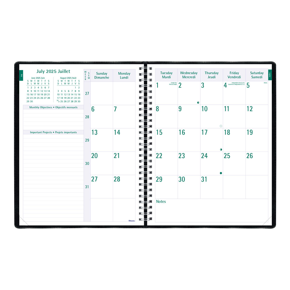 Timanager® Academic Weekly Planner, 2025-2026 - Bilingual - Blueline CA5941.81BT-26