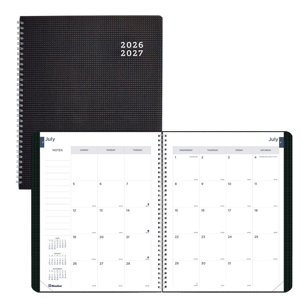 Blueline Academic Monthly Planner, DuraFlex, 2026-2027, English CA701V.BLK #colour_black
