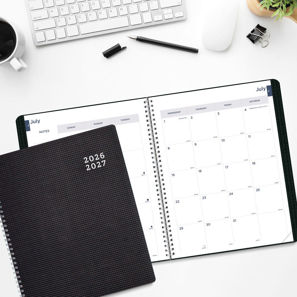 Blueline Academic Monthly Planner, DuraFlex, 2026-2027, English CA701V.BLK #colour_black
