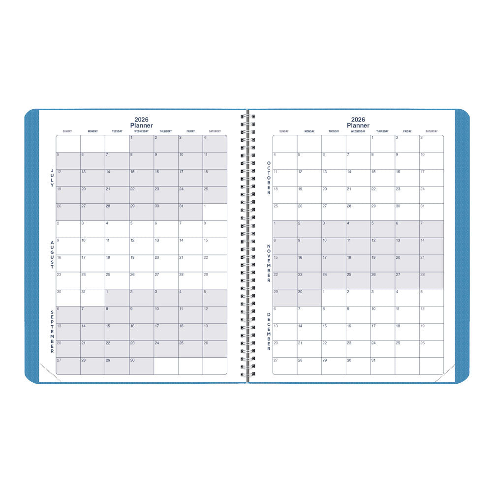 Blueline Academic Monthly Planner, DuraFlex, 2026-2027, English Assorted CA701V.ASX CA701V.BLU #colour_blue