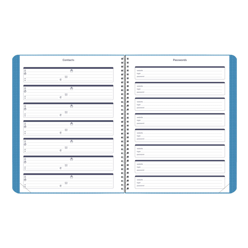 Blueline Academic Monthly Planner, DuraFlex, 2026-2027, English Assorted CA701V.ASX CA701V.BLU #colour_blue