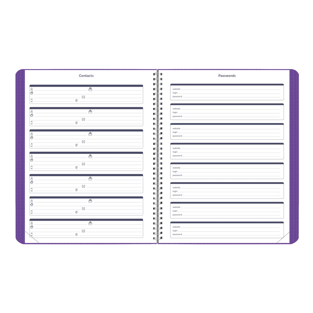 Blueline Academic Monthly Planner, DuraFlex, 2026-2027, English Assorted CA701V.ASX CA701V.PUR #colour_purple