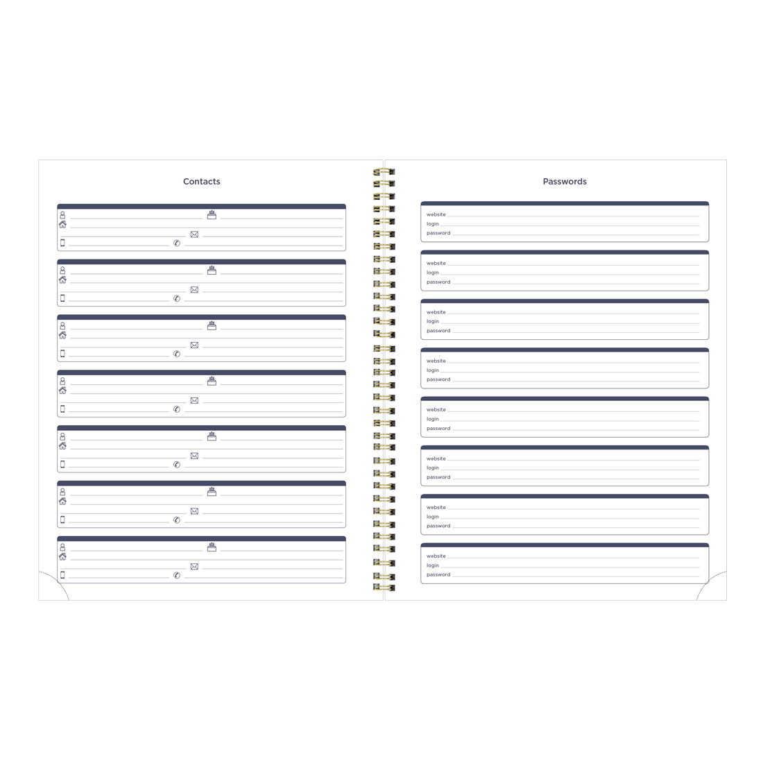Academic Monthly Planner, Blossom, 2025-2026, Blueline CA714PG-26 #colour_blossom-black