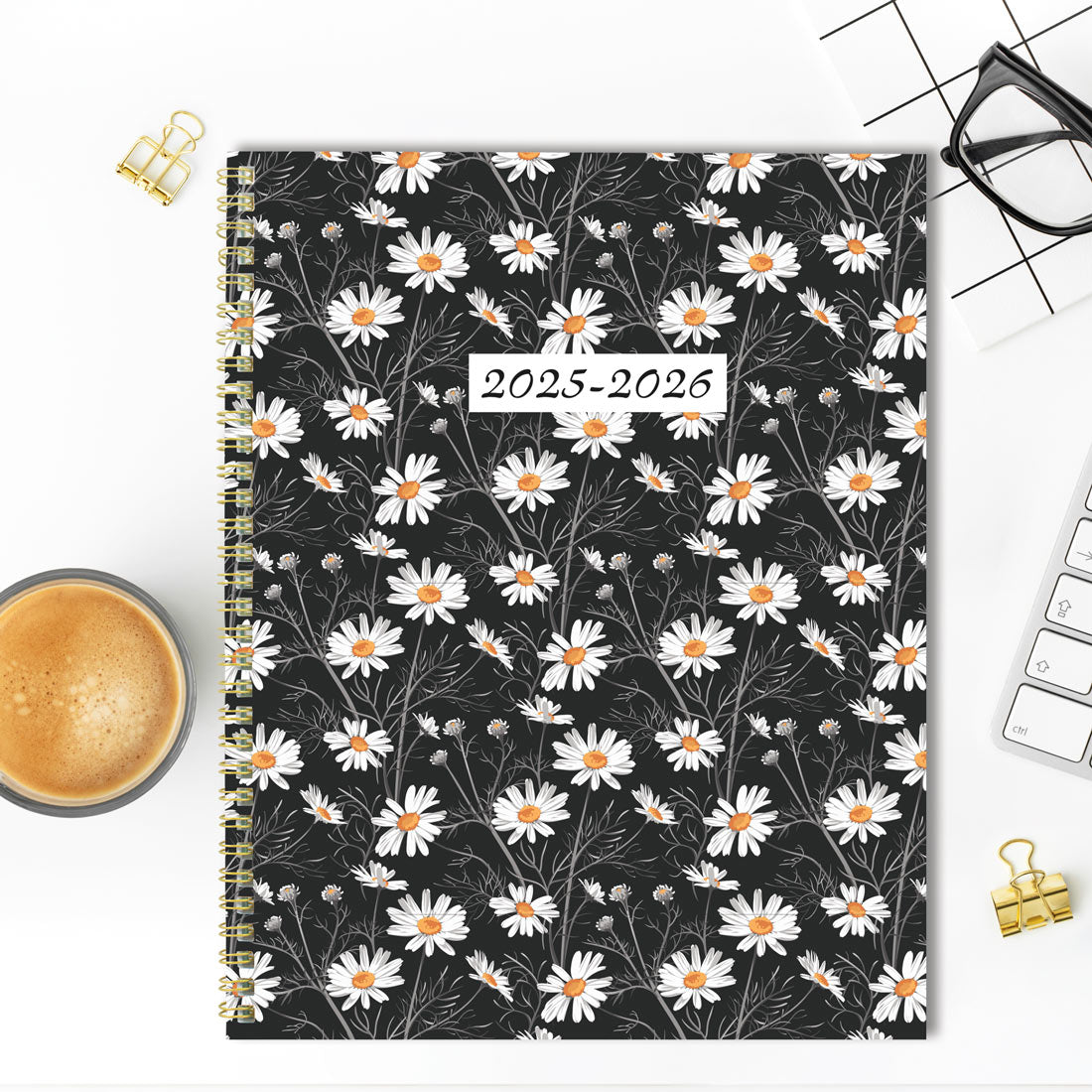 Academic Monthly Planner, Blossom, 2025-2026, Blueline CA714PG-26 #colour_blossom-black