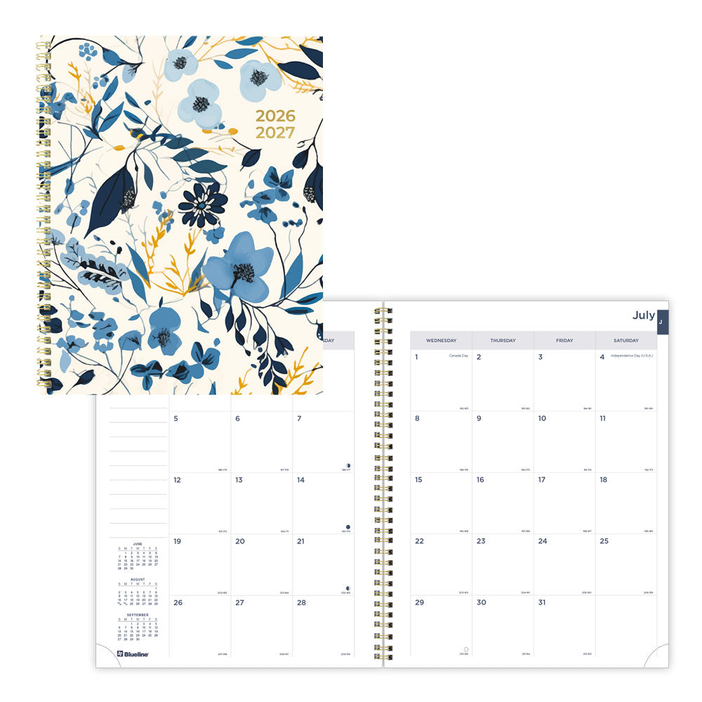 Blueline Academic Monthly Planner, Blossom, 2026-2027 - English CA714PG.01 #colour_blossom-yellow