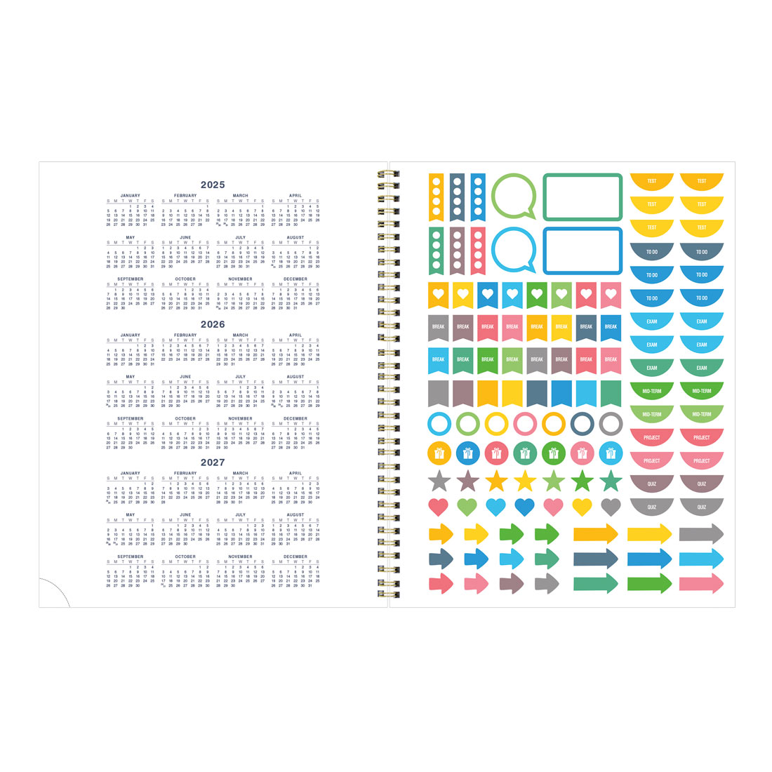 Academic Monthly Planner, Blossom, 2025-2026, Blueline CA714PG-26 #colour_blossom-navy