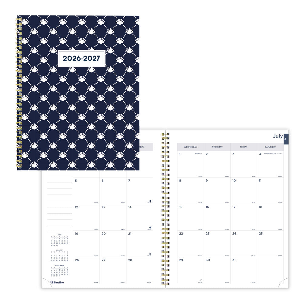 Blueline Academic Monthly Planner, Nautical, 2026-2027 - English CA714PH.03 #colour_shells