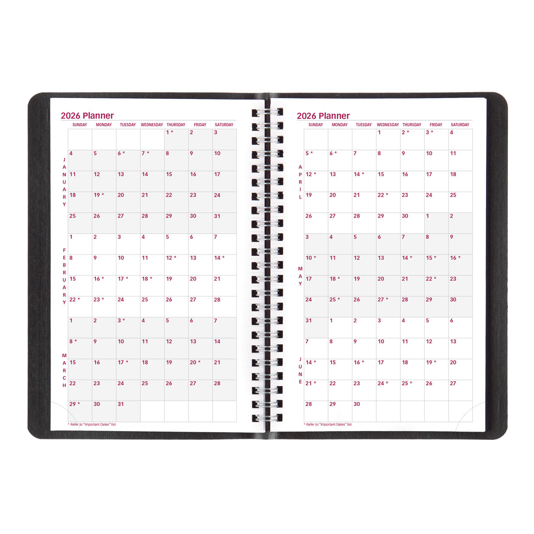 Brownline Essential Weekly Planner 2026, English, Black CB100.BLK-26