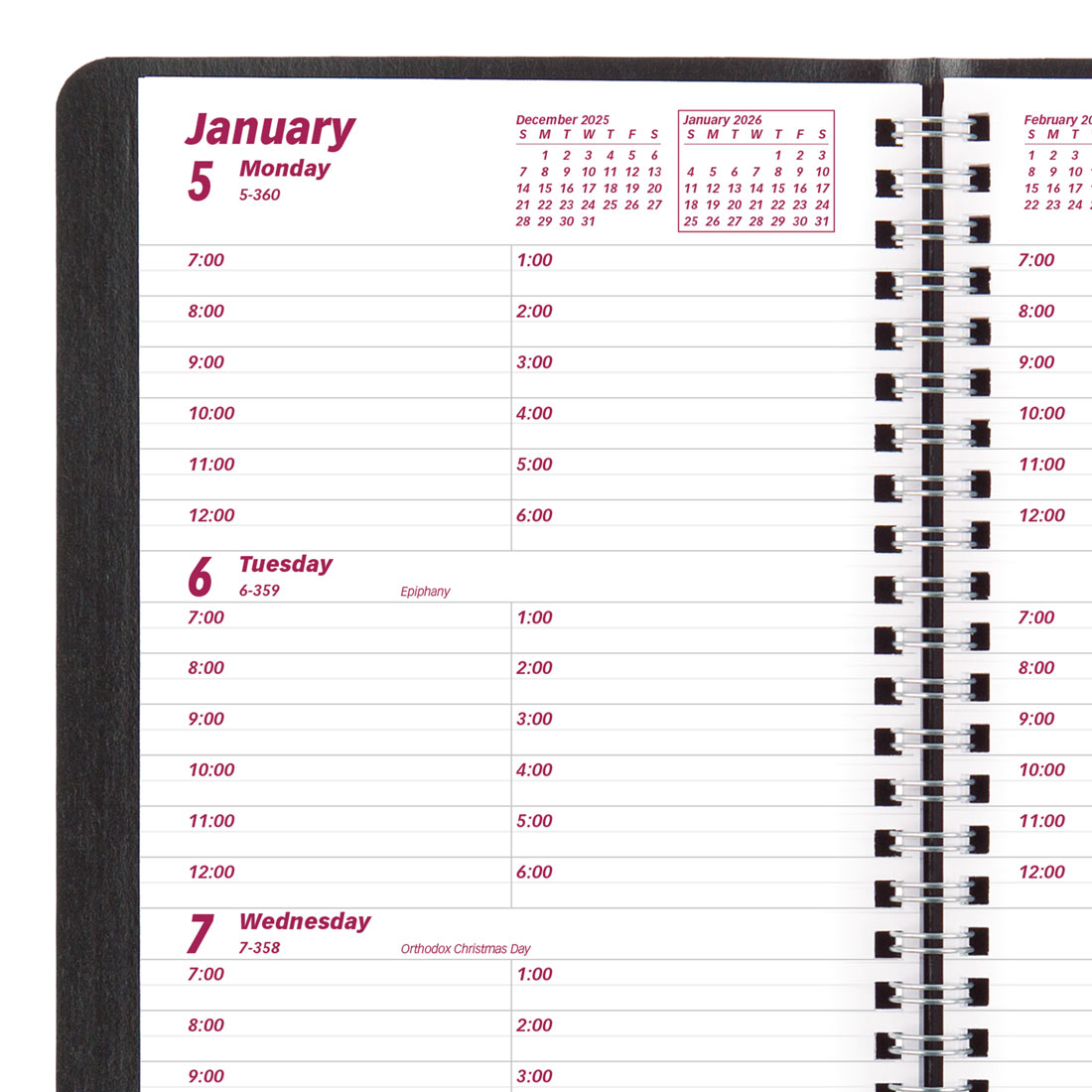 Brownline Essential Weekly Planner 2026, English, Black CB100.BLK-26