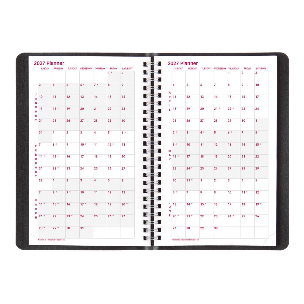 Essential Weekly Appointment Book, 2027, English, Black CB100.BLK-27 Brownline Canada