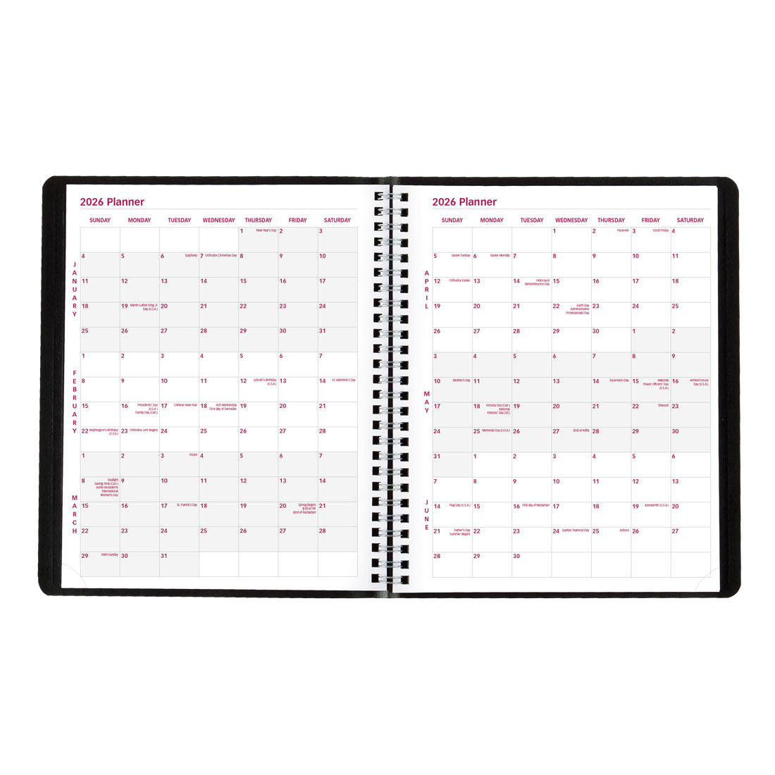Brownline Essential Monthly Planner 2026, English, Black CB1200.BLK-26