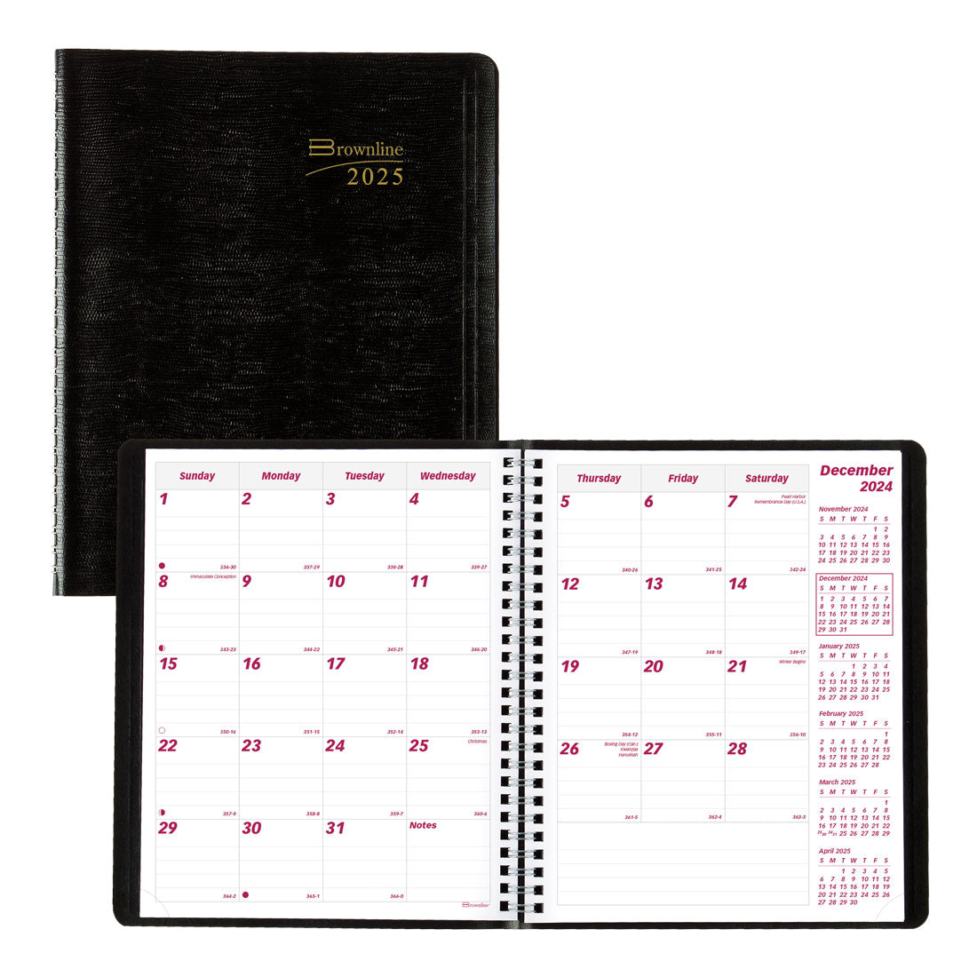 Essential Monthly Planner 2025, English, Black, CB1200.BLK