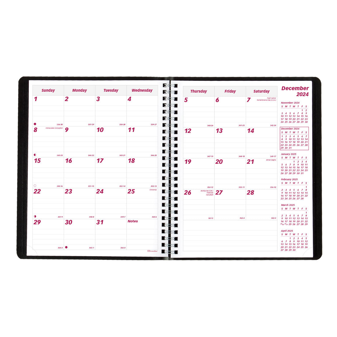 Essential Monthly Planner 2025, English, Black, CB1200.BLK