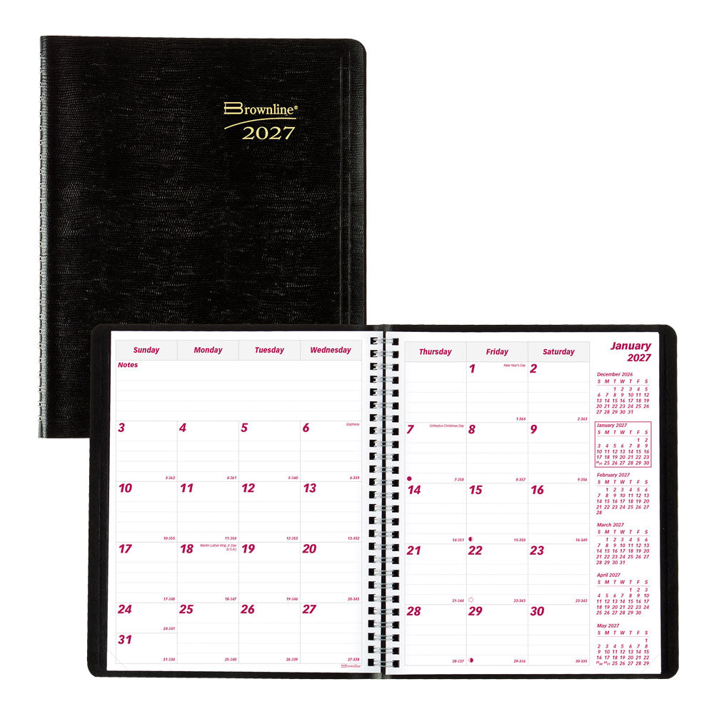 Essential Monthly Planner, 2027, English, 14 Months CB1200.BLK-27 Brownline Canada