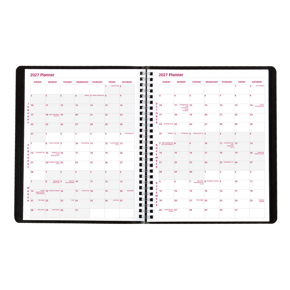 Essential Monthly Planner, 2027, English, 14 Months CB1200.BLK-27 Brownline Canada