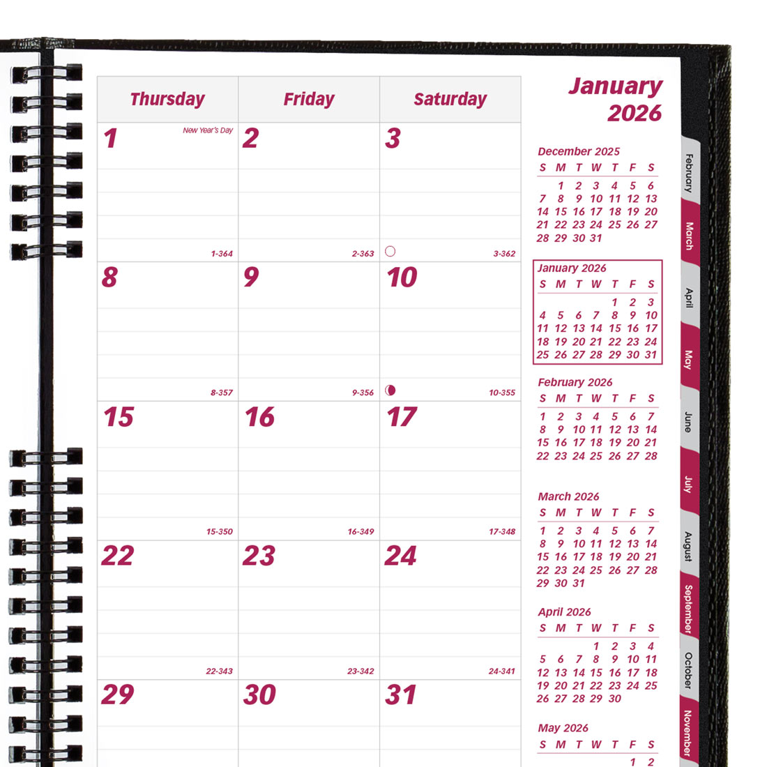 Brownline CoilPro Monthly Planner 2026, English, Black CB1200C.BLK-26