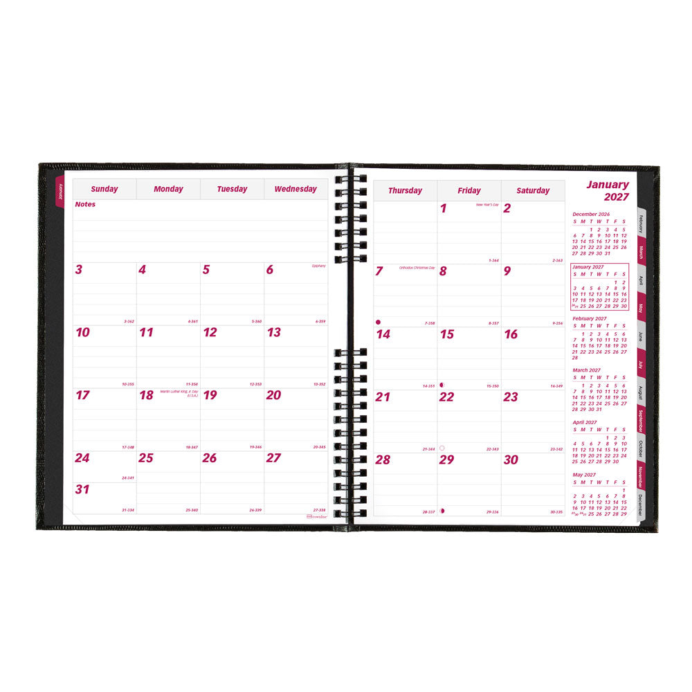 CoilPro™ Monthly Planner, 2027, English, 14 Months CB1200C.BLK-27 Brownline Canada