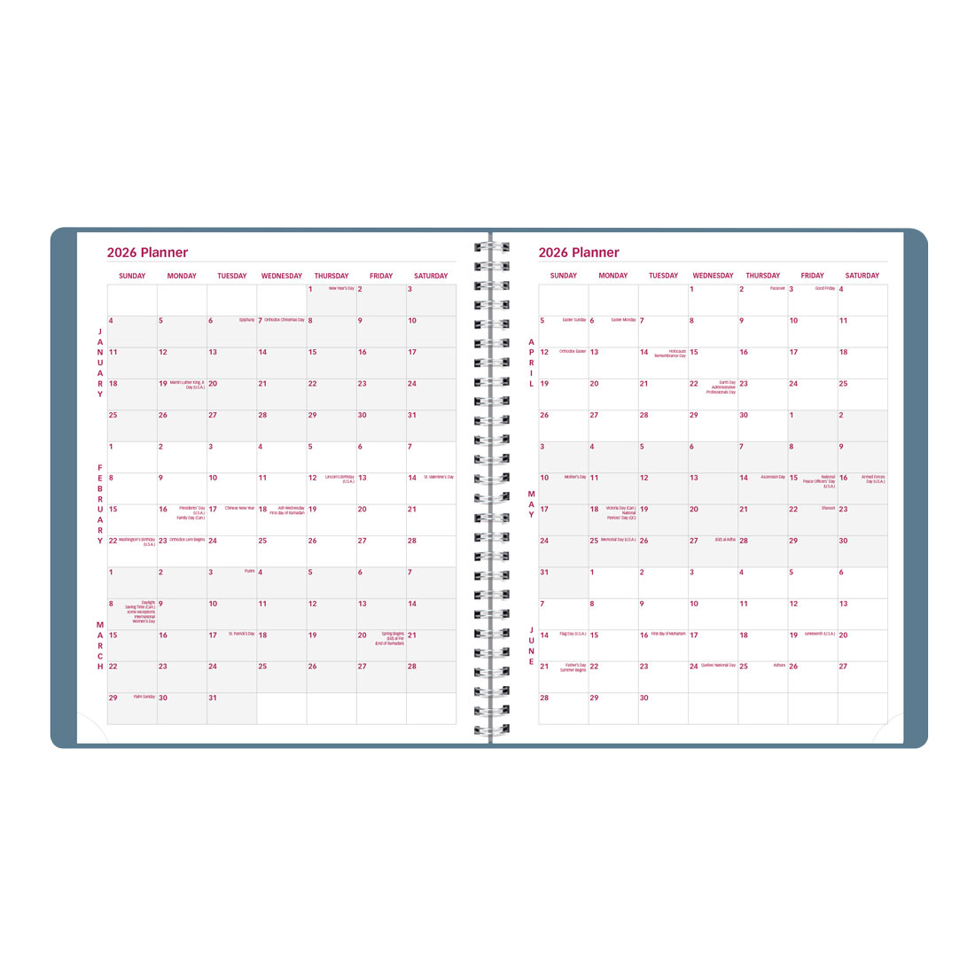 Brownline Mountain Monthly Planner 2026, English CB1200G.03-26 colour_snow