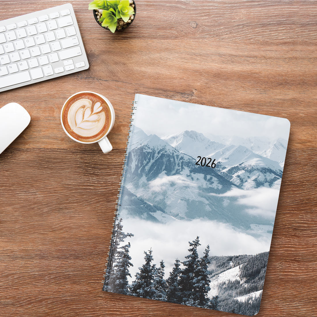 Brownline Mountain Monthly Planner 2026, English CB1200G.03-26 colour_snow