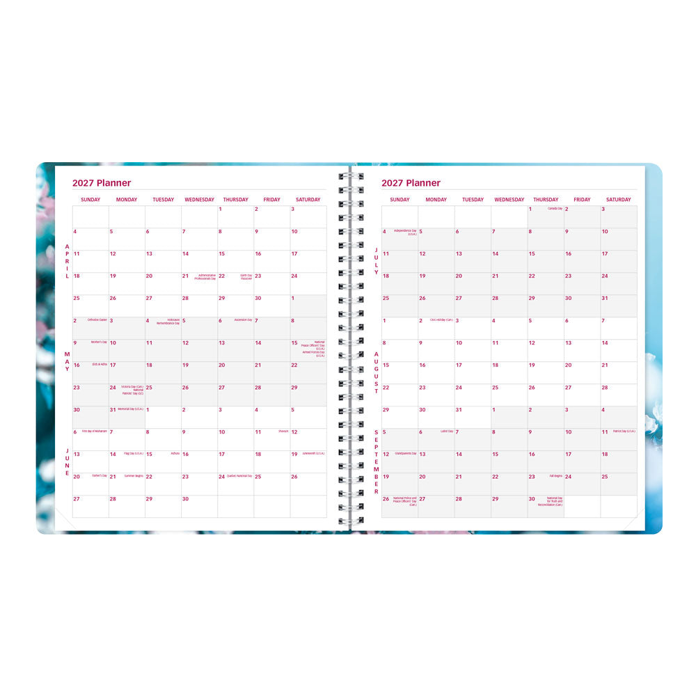 Essential Monthly Planner, 2027, English, Nature Cherry Blossoms CB1200G.03-27 Brownline Canada