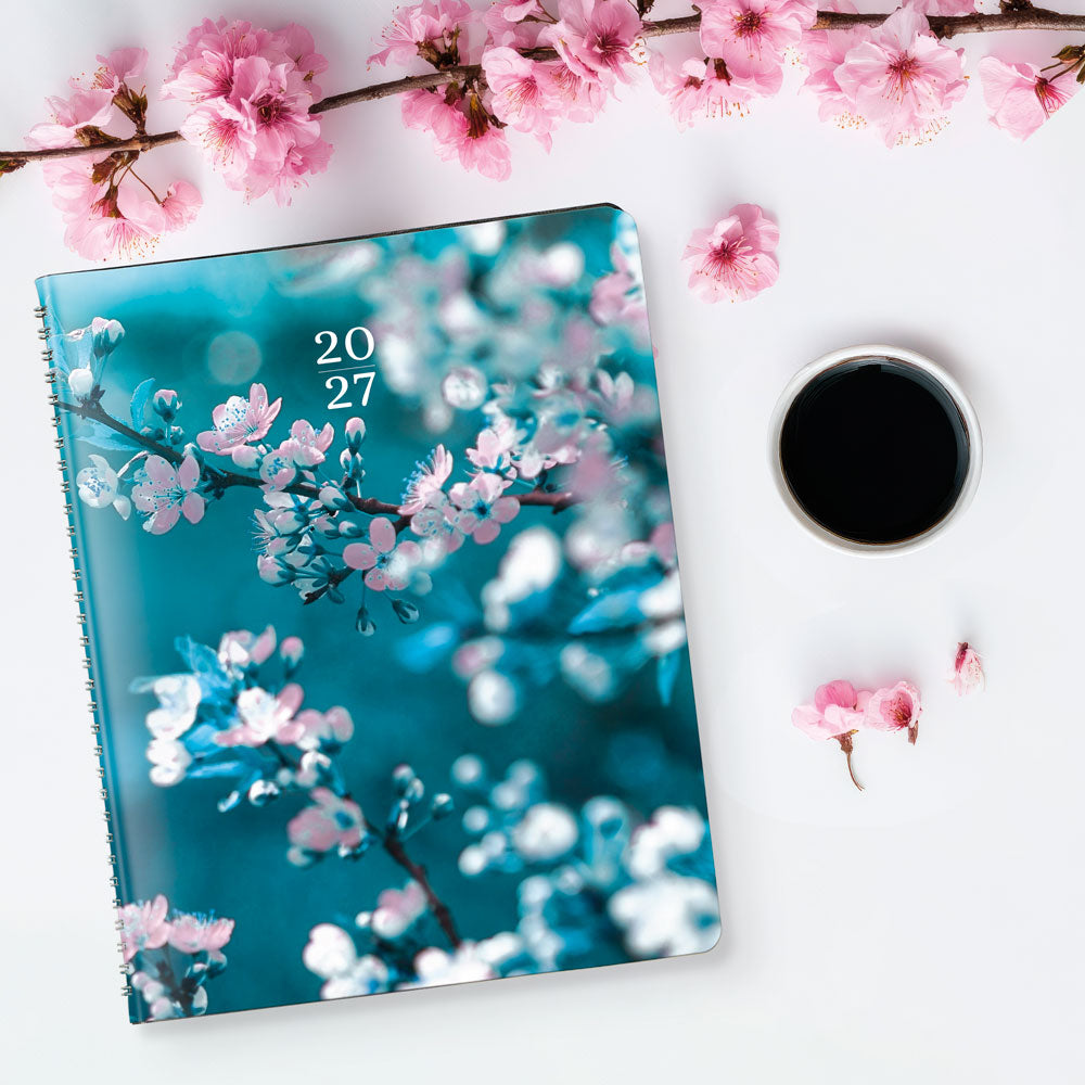 Essential Monthly Planner, 2027, English, Nature Cherry Blossoms CB1200G.03-27 Brownline Canada