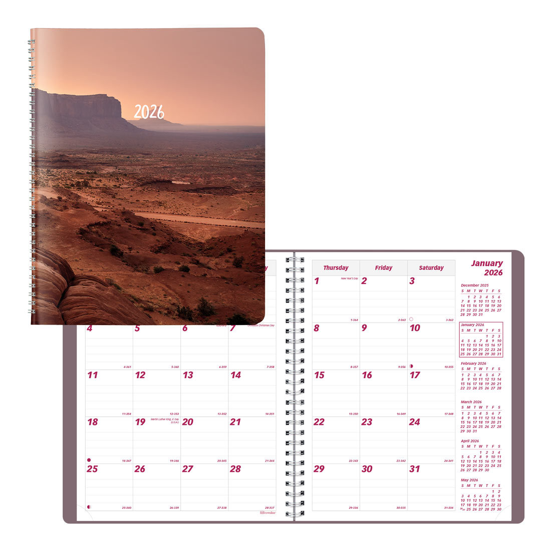 Brownline Mountain Monthly Planner 2026, English CB1200G.04-26 #colour_canyon