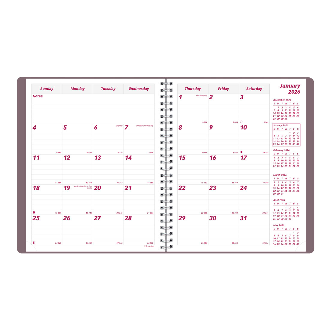 Brownline Mountain Monthly Planner 2026, English CB1200G.04-26 #colour_canyon