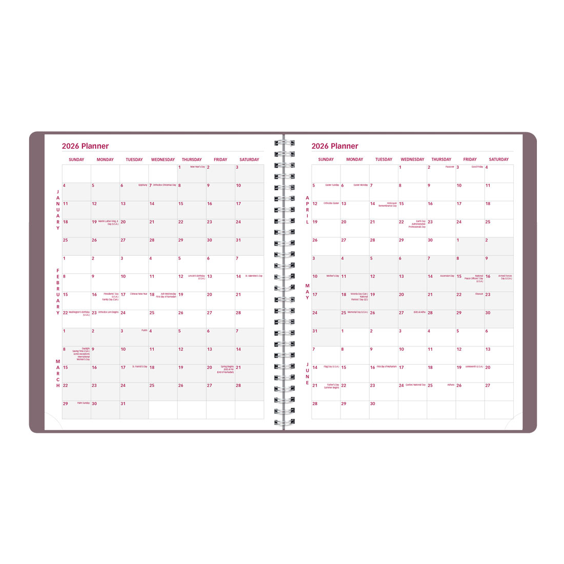 Brownline Mountain Monthly Planner 2026, English CB1200G.04-26 #colour_canyon