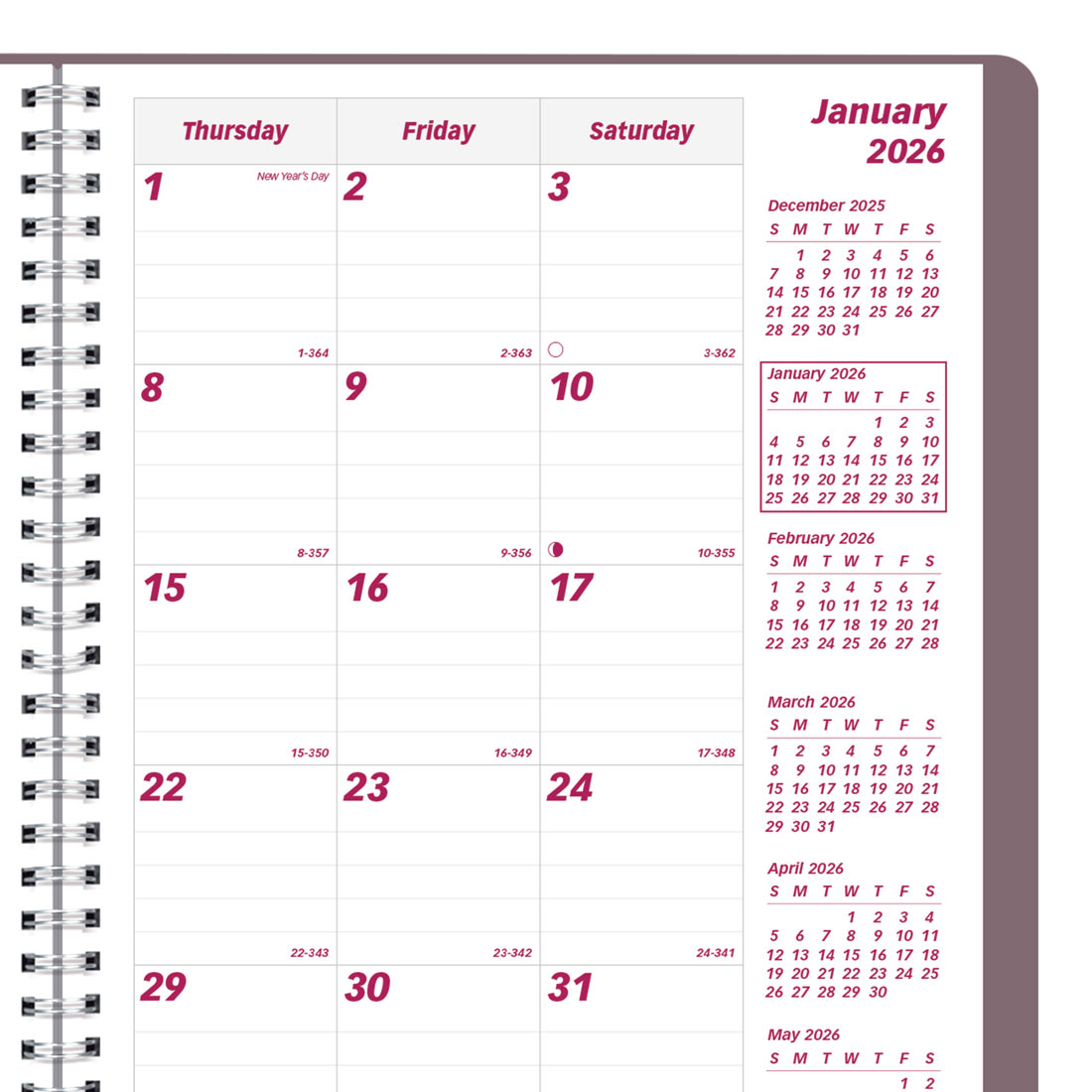Brownline Mountain Monthly Planner 2026, English CB1200G.04-26 #colour_canyon