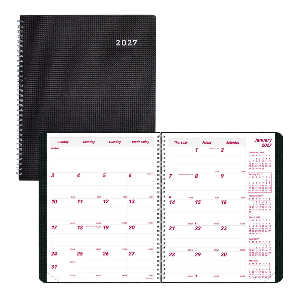 DuraFlex Monthly Planner, 2027, English, 14 Months CB1200V.BLK-27 Brownline Canada