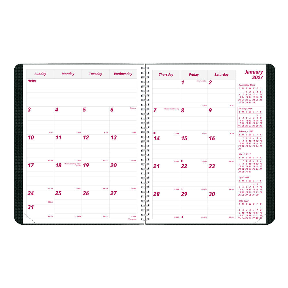 DuraFlex Monthly Planner, 2027, English, 14 Months CB1200V.BLK-27 Brownline Canada