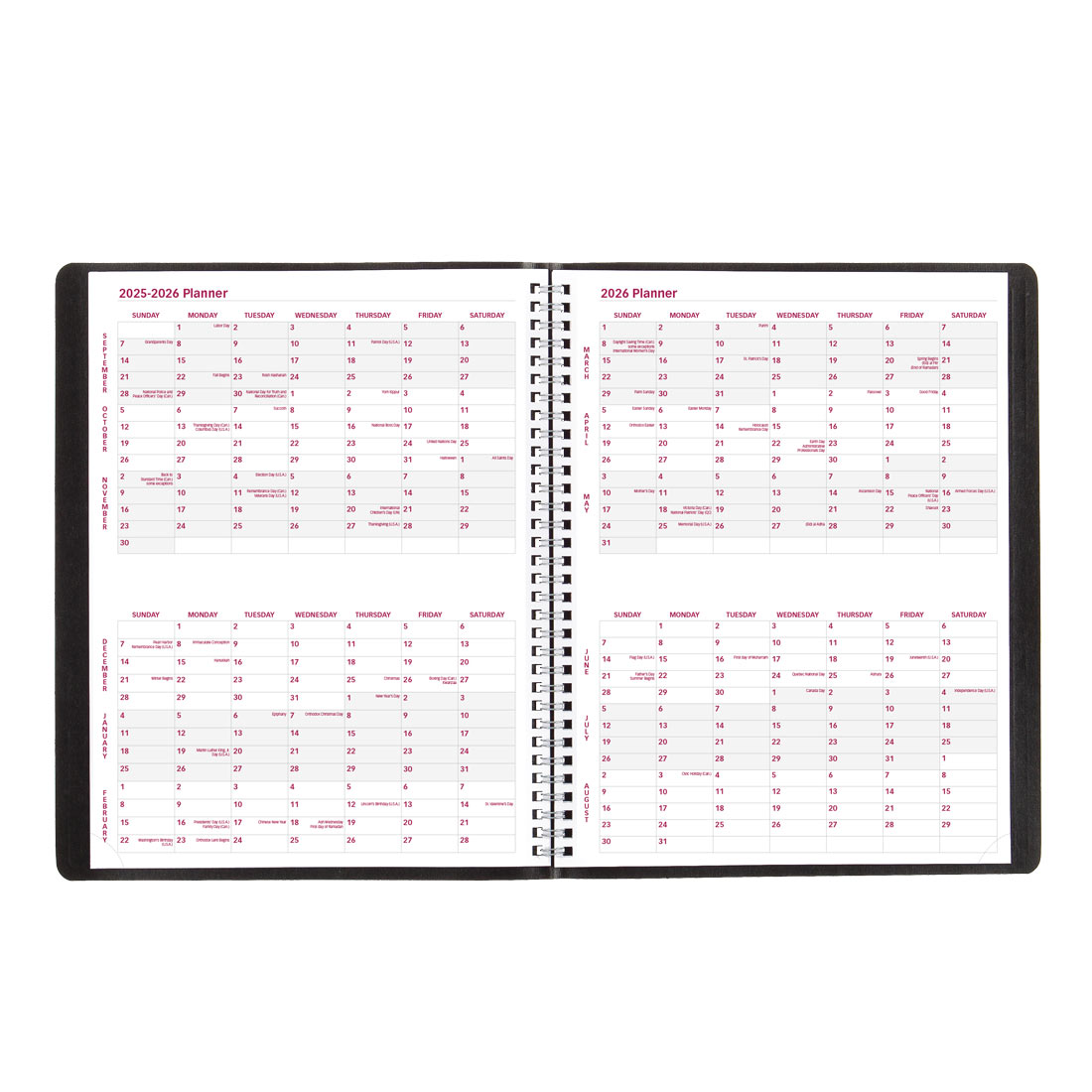 Brownline Essential Monthly Planner 2026, English, Black CB1260.BLK-26