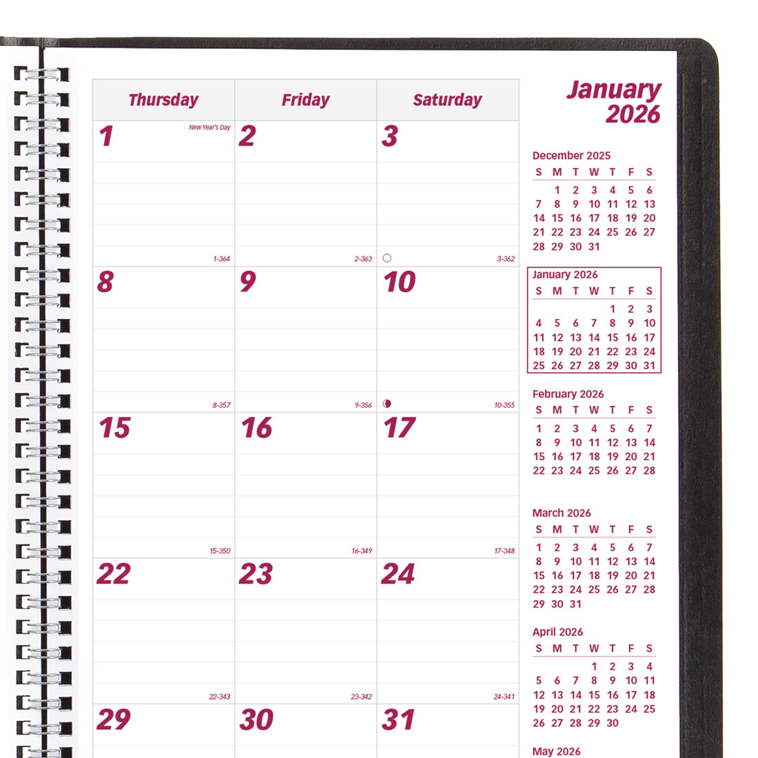 Brownline Essential Monthly Planner 2026, English, Black CB1260.BLK-26
