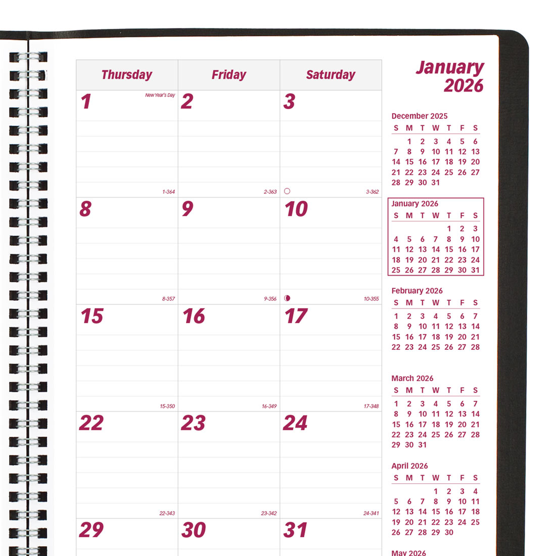 Brownline Essential Monthly Planner 2026, English, Black CB1262.BLK-26