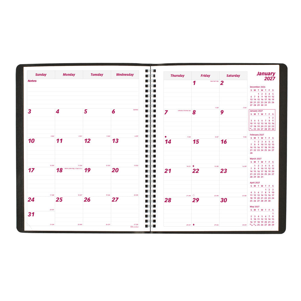 Essential Monthly Planner, 2027, English, 14 Months CB1262.BLK-27 Brownline Canada