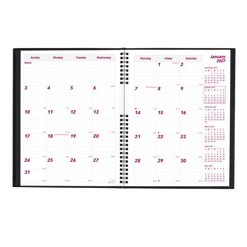 CoilPro™ Monthly Planner, 2027, English, 14 Months CB1262C.BLK-27 Brownline Canada