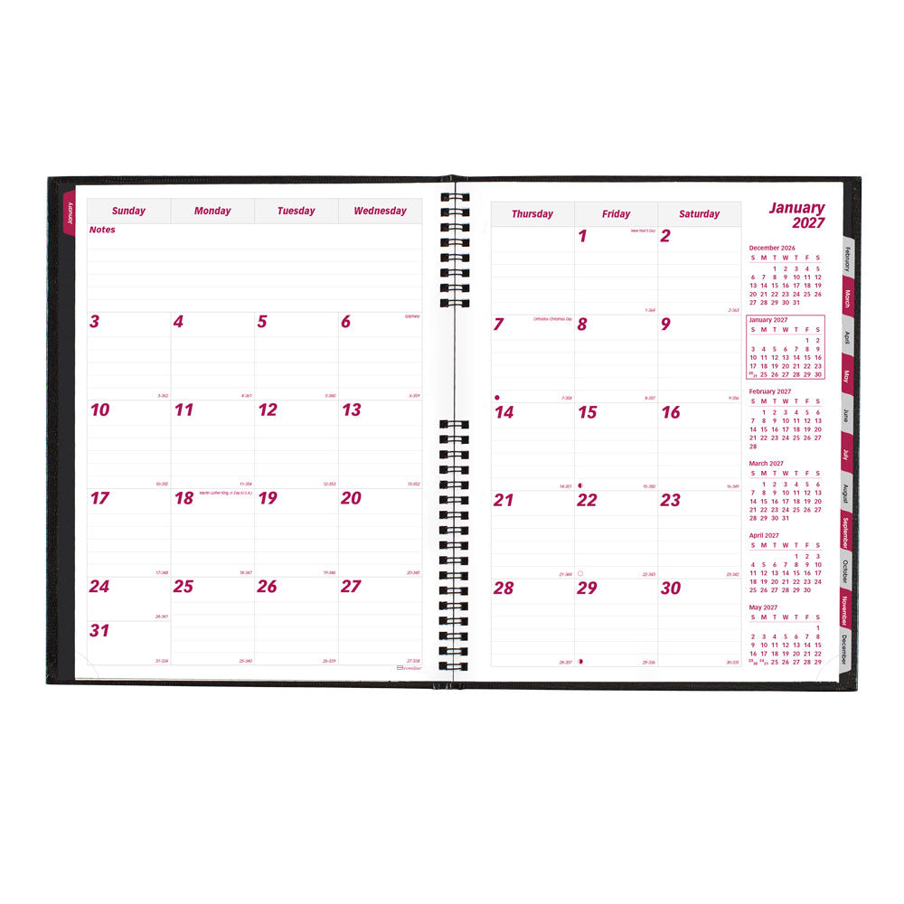 CoilPro™ Monthly Planner, 2027, English, 14 Months CB1262C.BLK-27 Brownline Canada