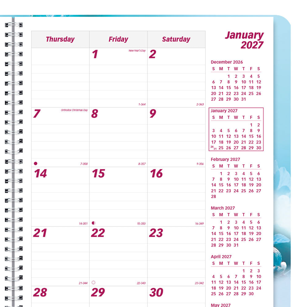 Essential Monthly Planner, 2027, English, Nature Cherry Blossoms CB1262G.03-27 Brownline Canada