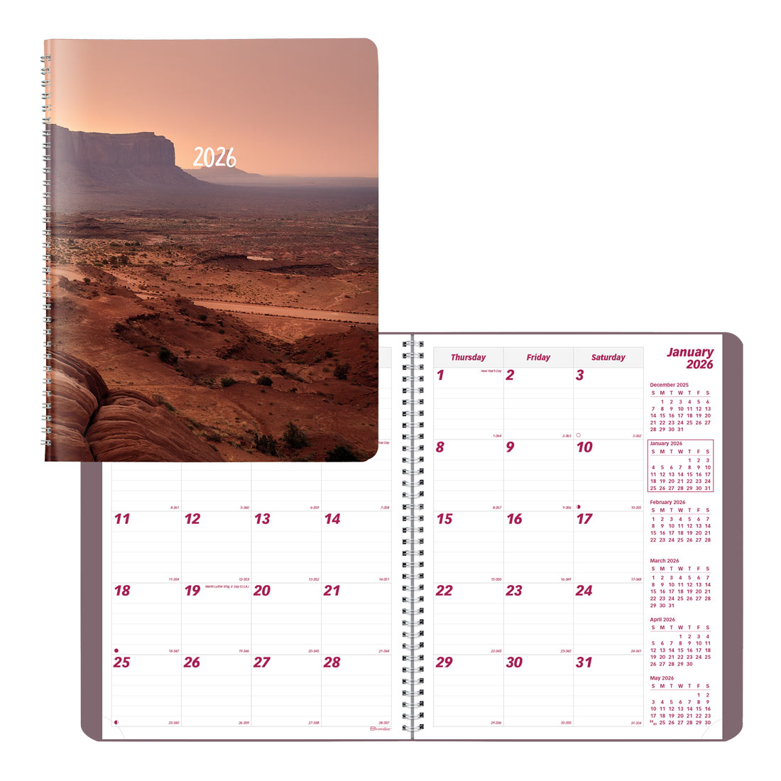 Brownline Mountain Monthly Planner 2026, English CB1262G.04-26 @colour_canyon