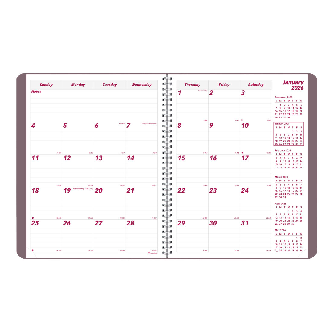 Brownline Mountain Monthly Planner 2026, English CB1262G.04-26 @colour_canyon