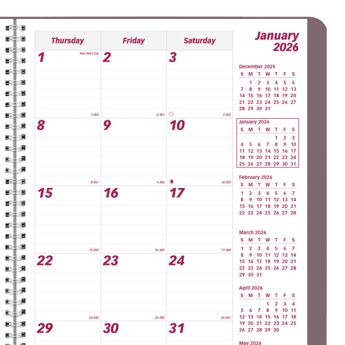 Brownline Mountain Monthly Planner 2026, English CB1262G.04-26 @colour_canyon