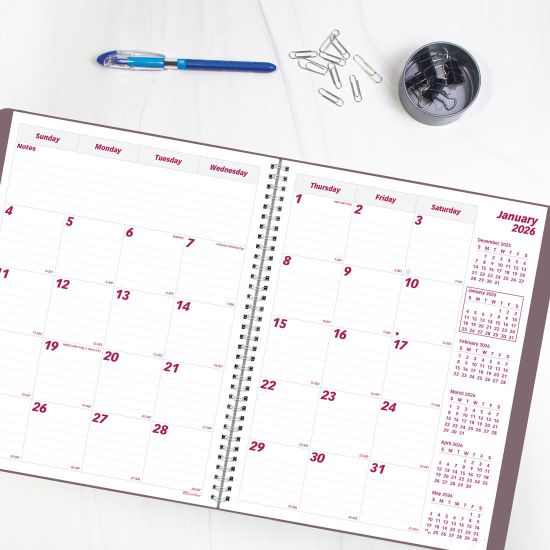 Brownline Mountain Monthly Planner 2026, English CB1262G.04-26 @colour_canyon