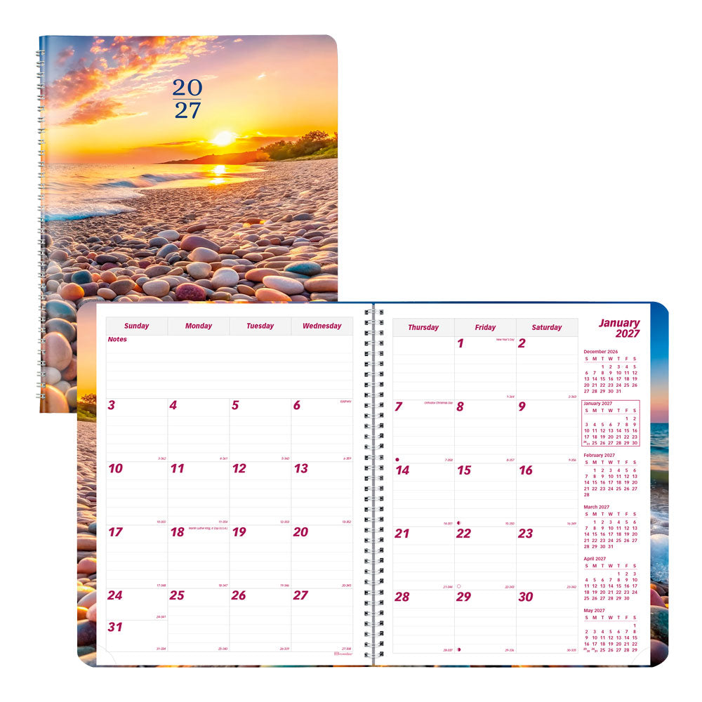 Essential Monthly Planner, 2027, English, Nature Pebble Beach CB1262G.04-27 Brownline Canada