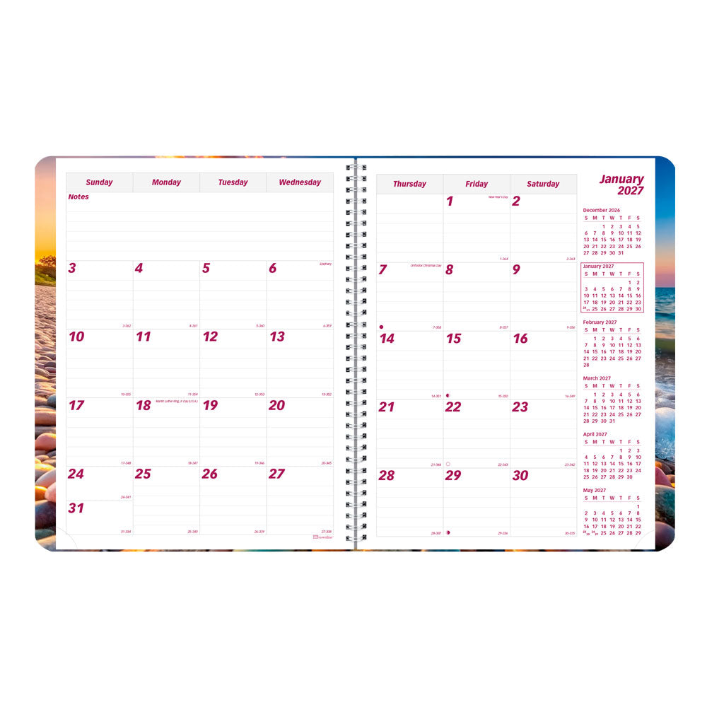 Essential Monthly Planner, 2027, English, Nature Pebble Beach CB1262G.04-27 Brownline Canada