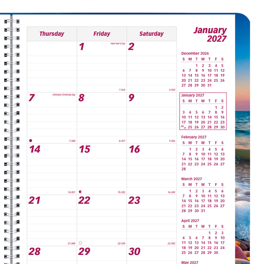 Essential Monthly Planner, 2027, English, Nature Pebble Beach CB1262G.04-27 Brownline Canada